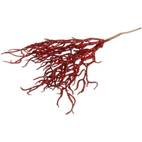 PIK Z BROKATOWYMI GAŁĄZKAMI 30 CM czerwony