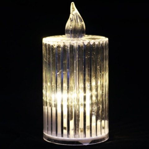 ŚWIECA transparentna akrylowa bezpłomieniowa Wkład do Zniczy Led 6 cm