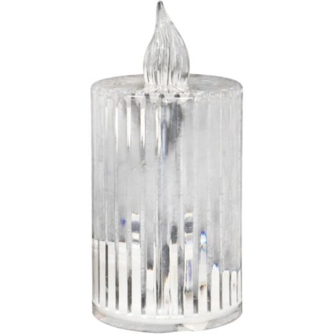 ŚWIECA transparentna akrylowa bezpłomieniowa Wkład do Zniczy Led 6 cm