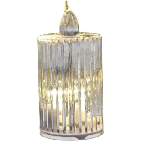 ŚWIECA transparentna akrylowa bezpłomieniowa Wkład do Zniczy Led 6 cm