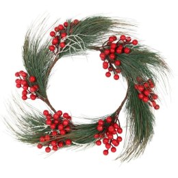 Wianek z JARZĘBINĄ I JODŁĄ 45 cm ŚWIĄTECZNA DEKORACJA