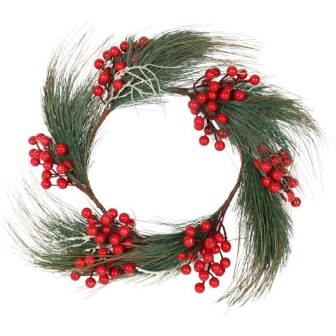 Wianek z JARZĘBINĄ I JODŁĄ 45 cm ŚWIĄTECZNA DEKORACJA