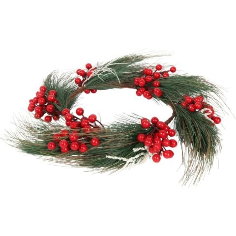 Wianek z JARZĘBINĄ I JODŁĄ 45 cm ŚWIĄTECZNA DEKORACJA