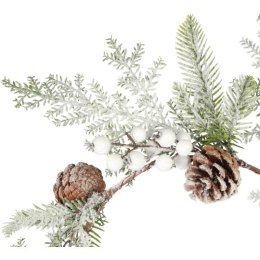 Wianek z bialymi kulkami i szyszkami 60 cm ŚWIĄTECZNA DEKORACJA