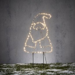 MIKOŁAJ OGRODOWY STOJAK CIEPŁY BIAŁY LAMPKI LED NA BATERIE 29,5x67,5CM LUCA