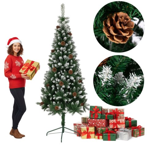Choinka Bożonarodzeniowa NATALE z szyszkami 220 cm Choinka Bożonarodzeniowa NATALE z szyszkami 220 cm