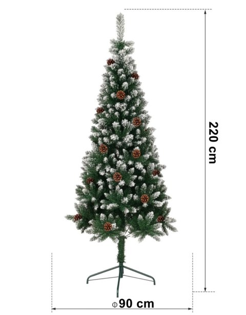 Choinka Bożonarodzeniowa NATALE z szyszkami 220 cm Choinka Bożonarodzeniowa NATALE z szyszkami 220 cm