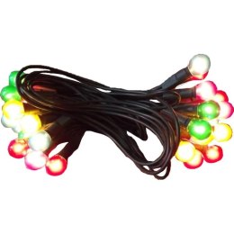 Komplet 35 Perłowych Lampek Choinkowych w Kolorze Multi na Zielonym Kablu 220V-240V, Długość 3.2 m