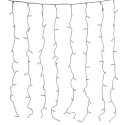Kurtyna Świetlna LED Sople 100 Diód, Zimny Biały, 3m, 6W Energooszczędna, Zasilanie Sieciowe