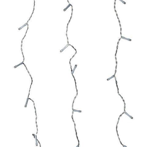 Kurtyna Świetlna LED Sople 100 Diód, Zimny Biały, 3m, 6W Energooszczędna, Zasilanie Sieciowe