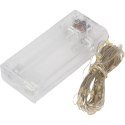 LAMPKI 50 LED DRUCIK NA BATERIE MIKRO ŚWIATEŁKA 5 M BIAŁE CIEPŁE