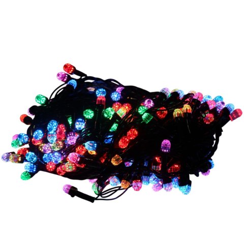 LAMPKI CHOINKOWE 200 LED KRYSZTAŁKI RGB( 1 ŻARÓWKA 4 KOLORY) MULTIKOLOR FLASH 15 M