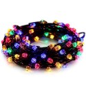 LAMPKI CHOINKOWE 200 LED KRYSZTAŁKI RGB( 1 ŻARÓWKA 4 KOLORY) MULTIKOLOR FLASH 15 M