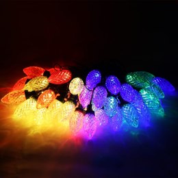 LAMPKI CHOINKOWE SZNUR DEKORACYJNY SZYSZKI 50 LED MULTIKOLOR