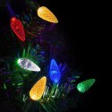 LAMPKI CHOINKOWE SZNUR DEKORACYJNY SZYSZKI 50 LED MULTIKOLOR