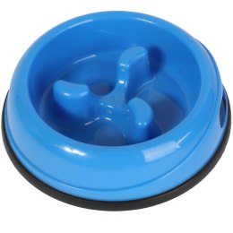Miska plastikowa dla psa spowalniająca jedzenie NIEBIESKA