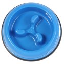 Miska plastikowa dla psa spowalniająca jedzenie NIEBIESKA