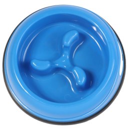 Miska plastikowa dla psa spowalniająca jedzenie NIEBIESKA