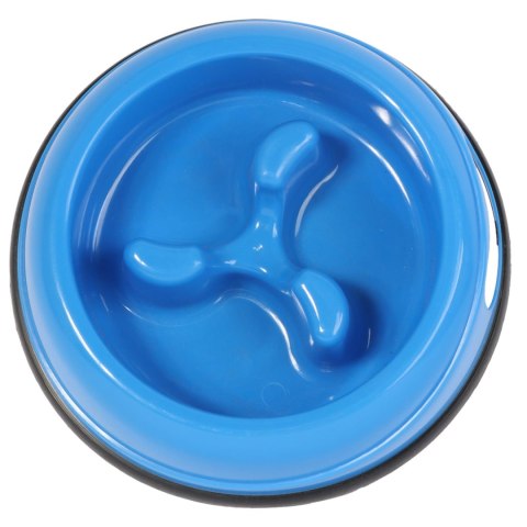 Miska plastikowa dla psa spowalniająca jedzenie NIEBIESKA