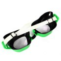 Okulary do Pływania dla Dzieci z Ochroną przed Chlorem, Zielone, regulowane