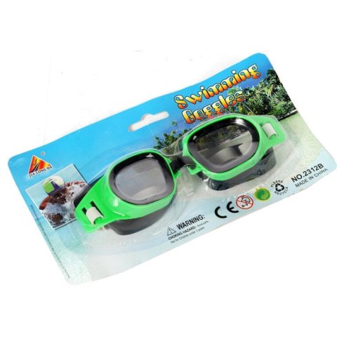 Okulary do Pływania dla Dzieci z Ochroną przed Chlorem, Zielone, regulowane