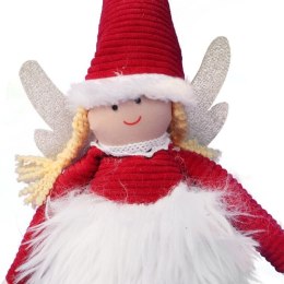 Pluszowy Anioł Siedzący z Zwisającymi Nogami 40cm - Kolor Czerwony