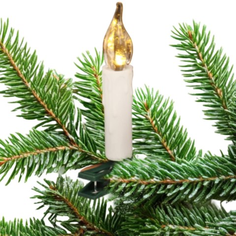 SZNUR DEKORACYJNYCH ŚWIECZEK NA KLIPSACH LAMPKI PRL 20 LED CIEPŁY BIAŁY