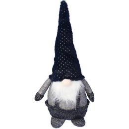 Świąteczny Skrzat w Czarnej Czapie - Dekoracja Bożonarodzeniowa, 55 cm