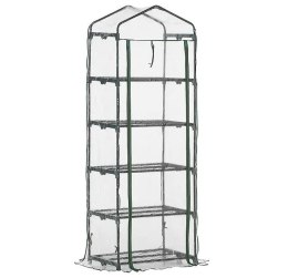 Szklarnia balkonowa ogrodowa foliowa mini 193x69x49CM 5 POZIOMÓW