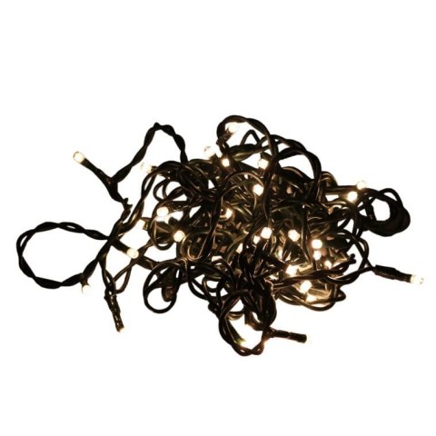 Zewnętrzne Lampki Choinkowe na Przewodach Miedzianych, 50 LED, Kolor Biały, z Zasilaniem Sieciowym 230V