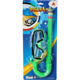 Zielony Zestaw do Nurkowania dla Dzieci: Maska z Rurką, Bez Lateksu, Regulowany Pasek