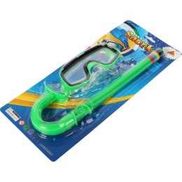 Zielony Zestaw do Nurkowania dla Dzieci: Maska z Rurką, Bez Lateksu, Regulowany Pasek