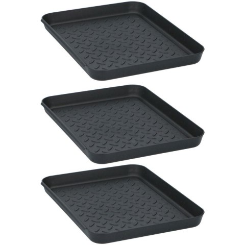 OCIEKACZ NA BUTY PODSTAWKA NA KWIATY MISKĘ DLA ZWIERZĄT CZARNY 3 SZT