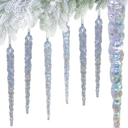 SOPLE LODU OPALIZUJĄCE DEKORACJA WISZĄCA 25 CM 6 SZT