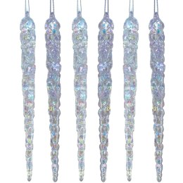 SOPLE LODU OPALIZUJĄCE DEKORACJA WISZĄCA 25 CM 6 SZT