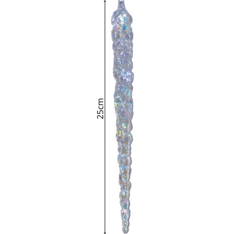 SOPLE LODU OPALIZUJĄCE DEKORACJA WISZĄCA 25 CM 6 SZT SOPLE LODU OPALIZUJĄCE DEKORACJA WISZĄCA 25 CM 6 SZT