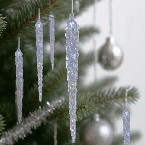 SOPLE LODU OPALIZUJĄCE DEKORACJA WISZĄCA 25 CM 6 SZT SOPLE LODU OPALIZUJĄCE DEKORACJA WISZĄCA 25 CM 6 SZT