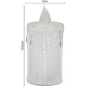 ŚWIECA DEKORACYJNA 10,5 CM TRANSPARENT CIEPŁY BIAŁY 1 LED