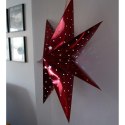 GWIAZDA DEKORACYJNA PAPIEROWA Z PODŚWIETLENIEM LED 60CM CZERWONY GWIAZDA DEKORACYJNA PAPIEROWA Z PODŚWIETLENIEM LED 60CM CZERWONY