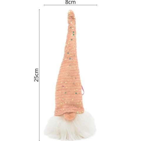 MIKOŁAJ DEKORACYJNY LED 25CM RÓŻOWY MIKOŁAJ DEKORACYJNY LED 25CM RÓŻOWY