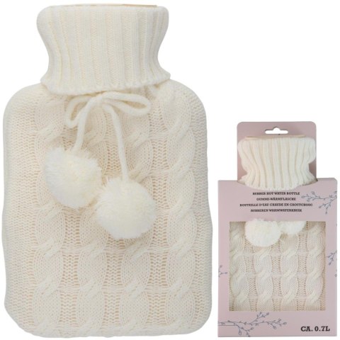 TERMOFOR GUMOWY W POKROWCU ALPINA 0,7L BIAŁY