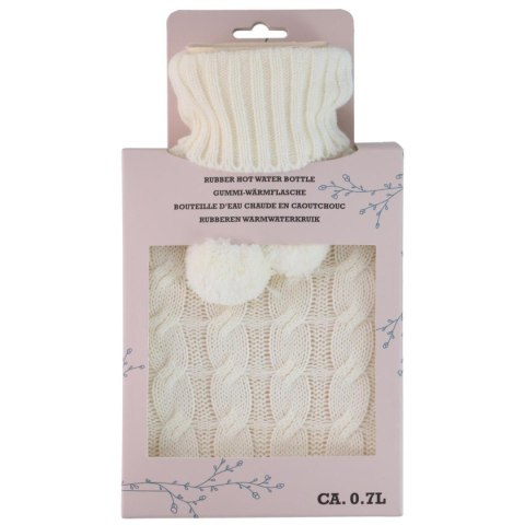 TERMOFOR GUMOWY W POKROWCU ALPINA 0,7L BIAŁY