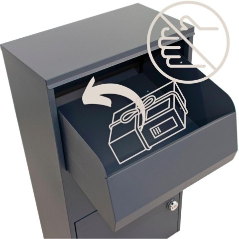 SKRZYNKA NA PRZESYŁKI KURIERSKIE STOJĄCA 23X41X75CM 1068732