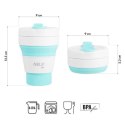 NC4103 KUBEK SILIKONOWY SKŁADANY 355ML MIĘTOWY NILS CAMP