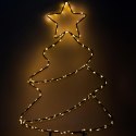 CHOINKA OGRODOWA STOJAK CIEPŁY BIAŁY LAMPKI LED NA BATERIE 28,5x69,5CM LUCA