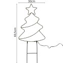 CHOINKA OGRODOWA STOJAK CIEPŁY BIAŁY LAMPKI LED NA BATERIE 28,5x69,5CM LUCA