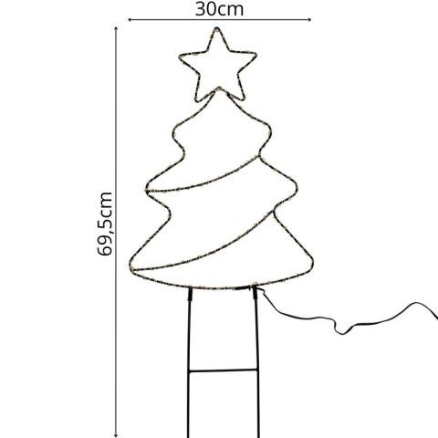 CHOINKA OGRODOWA STOJAK CIEPŁY BIAŁY LAMPKI LED NA BATERIE 28,5x69,5CM LUCA CHOINKA OGRODOWA STOJAK CIEPŁY BIAŁY LAMPKI LED NA BATERIE 28,5x69,5CM LUCA