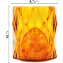 MINI LAMPA DEKORACYJNA 6 CM AMBER CIEPŁY BIAŁY 1 LED MINI LAMPA DEKORACYJNA 6 CM AMBER CIEPŁY BIAŁY 1 LED