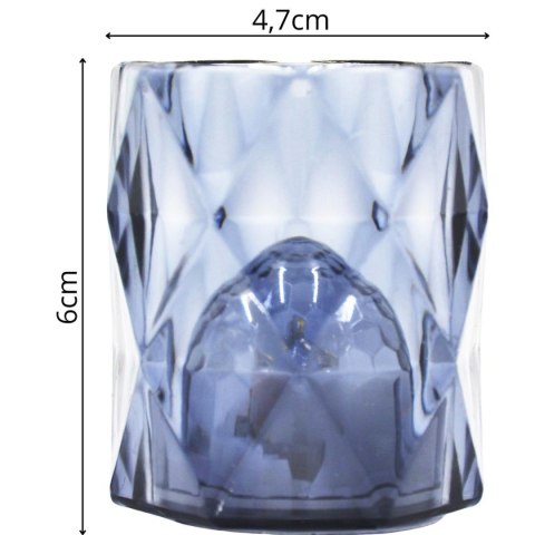 MINI LAMPA DEKORACYJNA 6 CM SZARA CIEPŁY BIAŁY 1 LED MINI LAMPA DEKORACYJNA 6 CM SZARA CIEPŁY BIAŁY 1 LED