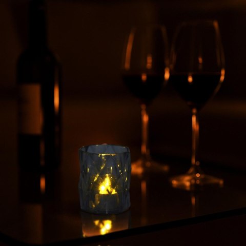 MINI LAMPA DEKORACYJNA 6 CM SZARA CIEPŁY BIAŁY 1 LED MINI LAMPA DEKORACYJNA 6 CM SZARA CIEPŁY BIAŁY 1 LED